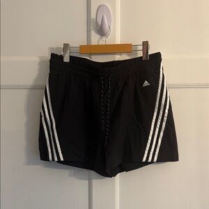 Adidas Black Shorts with White Accents